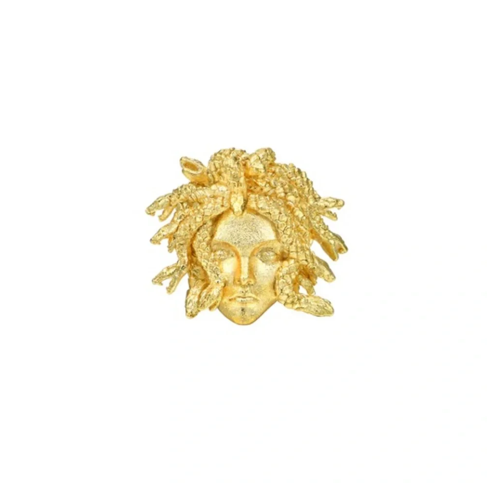 🐍🌕🎁Gold Medusa Stud Earring - Picture 11 of 11